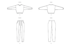 McCall's Sewing Pattern 8447 Knit Top And Pants By Brandi Joan -Jaycotts Shop M8447 line art