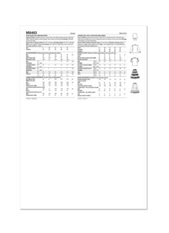 McCall's Sewing Pattern 8463 Blouse, Vest, Skirt And Petticoat By Laura Ashley -Jaycotts Shop M8463 envelope back