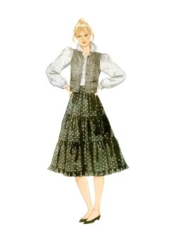McCall's Sewing Pattern 8463 Blouse, Vest, Skirt And Petticoat By Laura Ashley -Jaycotts Shop M8463product hires 03