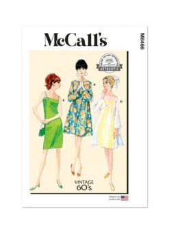 McCall's Sewing Pattern 8466 Slip Dress And Sheer Overdress