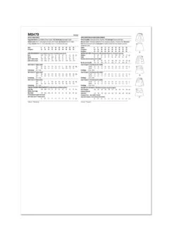 McCall's Sewing Pattern 8479 Misses' Wrap Skirts -Jaycotts Shop M8479 envelope back