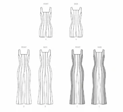 McCall's Sewing Pattern 8514 Romper And Jumpsuits -Jaycotts Shop M8514 line art