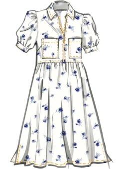 McCall's Sewing Pattern 8553 Zip Front Dress -Jaycotts Shop M8553 02