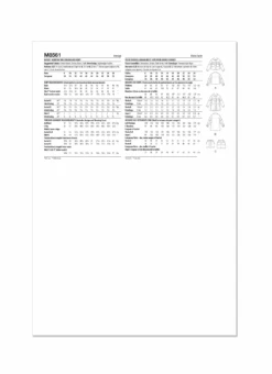 McCall's Sewing Pattern 8561 Misses' Jacket In Two Lengths And Skirt 16 McCall's Sewing Pattern 8561 Misses' Jacket In Two Lengths And Skirt -Jaycotts Shop M8561 envelope back