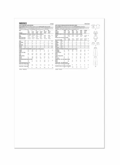 McCall's Sewing Pattern 8563 Misses' Lounge Tops, Shorts And Pants -Jaycotts Shop M8563 envelope back