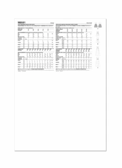 McCall's Sewing Pattern 8581 Empire Waist Dress In Two Lengths -Jaycotts Shop M8581 envelope back