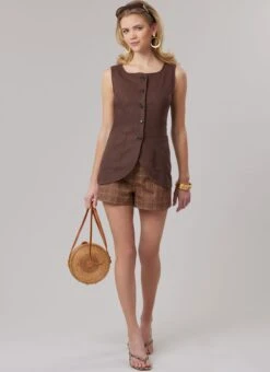 McCall's Sewing Pattern 8585 Top, Shorts And Skirt With Petite Lines