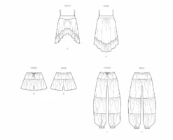 McCall's Sewing Pattern 8587 Top, Shorts And Trouser's 15 McCall's Sewing Pattern 8587 Top, Shorts And Trouser's -Jaycotts Shop M8587 line art