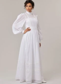 McCall's Sewing Pattern 8595 1980's Gown, Slip And Sash By Laura Ashley