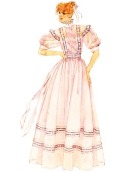McCall's Sewing Pattern 8595 1980's Gown, Slip And Sash By Laura Ashley -Jaycotts Shop M8595 02