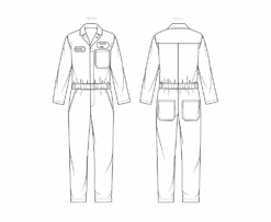 Know Me Sewing Pattern 2012 Men's Jumpsuit By Norris Dánta Ford -Jaycotts Shop ME2012 line art