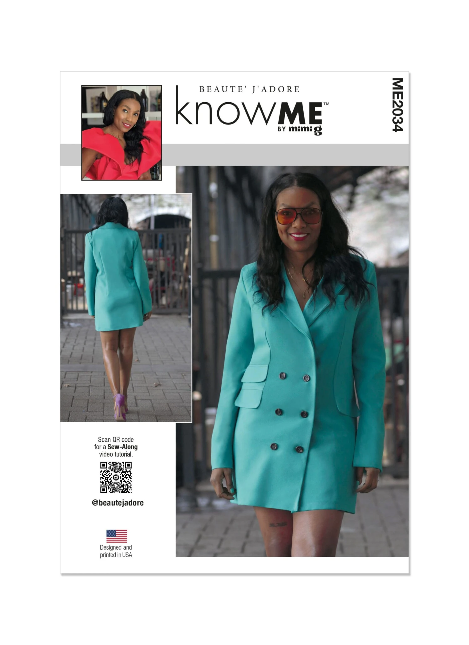 Know Me Sewing Pattern 2034 Misses' Jacket Dress 2 Know Me Sewing Pattern 2034 Misses' Jacket Dress - Image 2