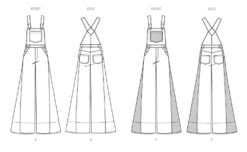 Know Me Sewing Pattern 2062 Misses' Overalls By Alisha Grace 13 Know Me Sewing Pattern 2062 Misses' Overalls By Alisha Grace -Jaycotts Shop ME2062 line art