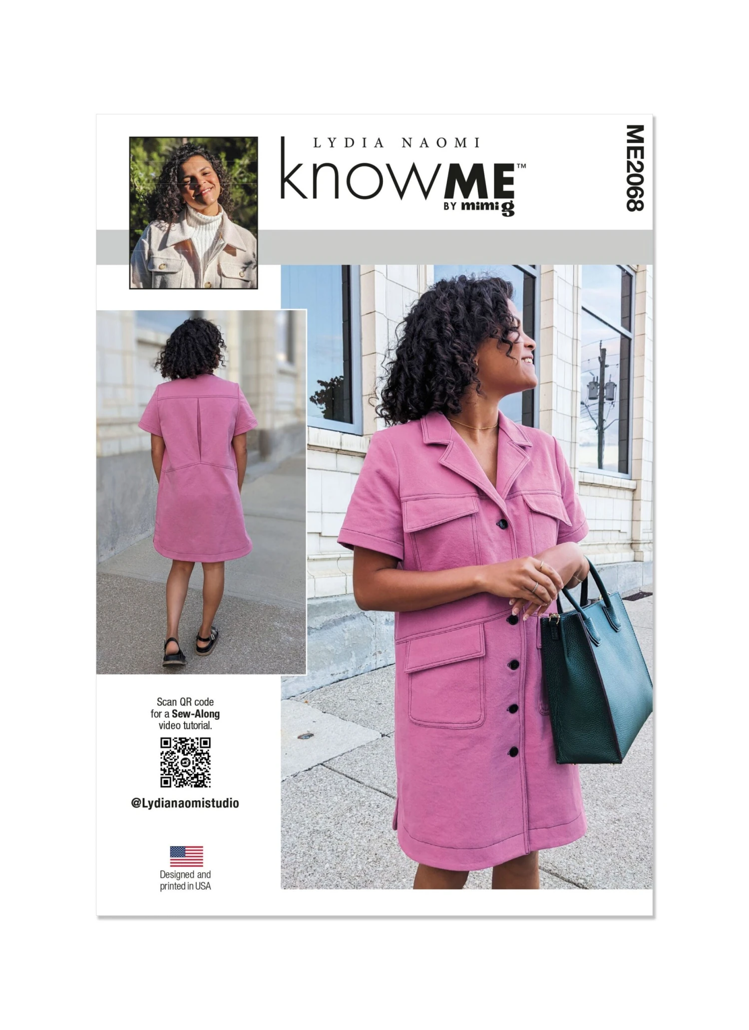 Know Me Sewing Pattern 2068 Misses' Shirt Dress By Lydia Naomi 2 Know Me Sewing Pattern 2068 Misses' Shirt Dress By Lydia Naomi - Image 2