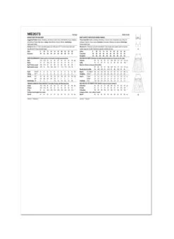 Know Me Sewing Pattern KM2073 Crop Top And Skirt By Alisha Grace -Jaycotts Shop ME2073 envelope back