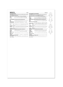 Know Me Sewing Pattern KM2074 Dress And Romper By Alissah Threads 12 Know Me Sewing Pattern KM2074 Dress And Romper By Alissah Threads -Jaycotts Shop ME2074 envelope back