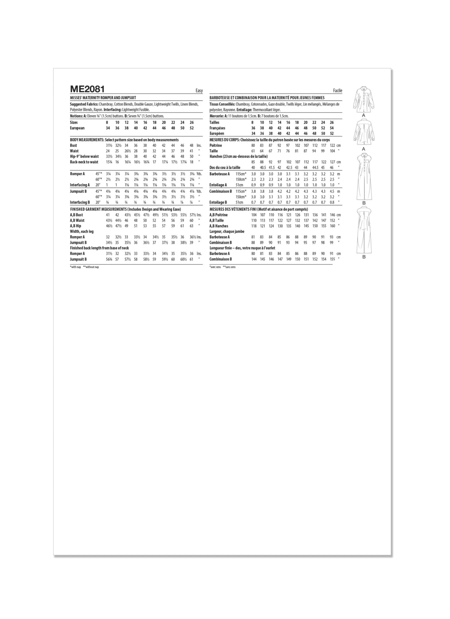 Know Me Sewing Pattern KM2081 Maternity Romper And Jumpsuit By The Corny Rainbow 4 Know Me Sewing Pattern KM2081 Maternity Romper And Jumpsuit By The Corny Rainbow - Image 4