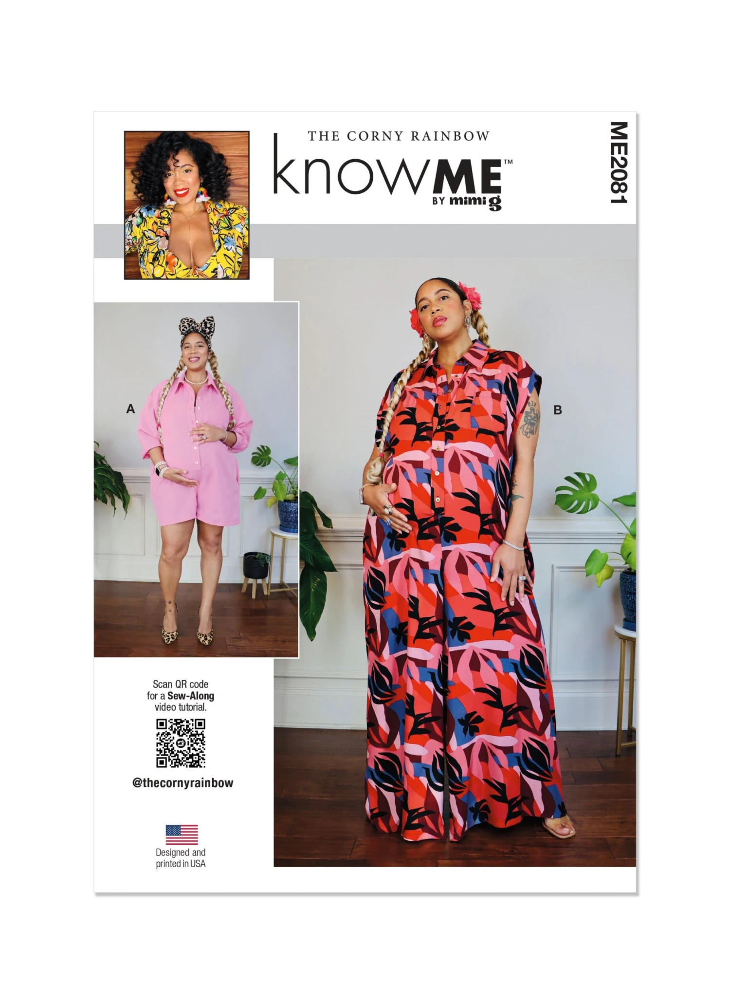 Know Me Sewing Pattern KM2081 Maternity Romper And Jumpsuit By The Corny Rainbow 2 Know Me Sewing Pattern KM2081 Maternity Romper And Jumpsuit By The Corny Rainbow - Image 2