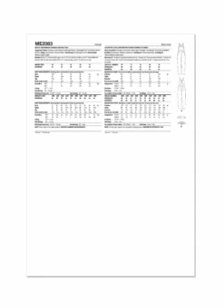 Know Me Sewing Pattern 2083 Overalls And Belt Bag By Aaronica B. Cole 8 Know Me Sewing Pattern 2083 Overalls And Belt Bag By Aaronica B. Cole -Jaycotts Shop ME2083 envelope back