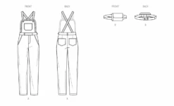 Know Me Sewing Pattern 2083 Overalls And Belt Bag By Aaronica B. Cole 9 Know Me Sewing Pattern 2083 Overalls And Belt Bag By Aaronica B. Cole -Jaycotts Shop ME2083 line art