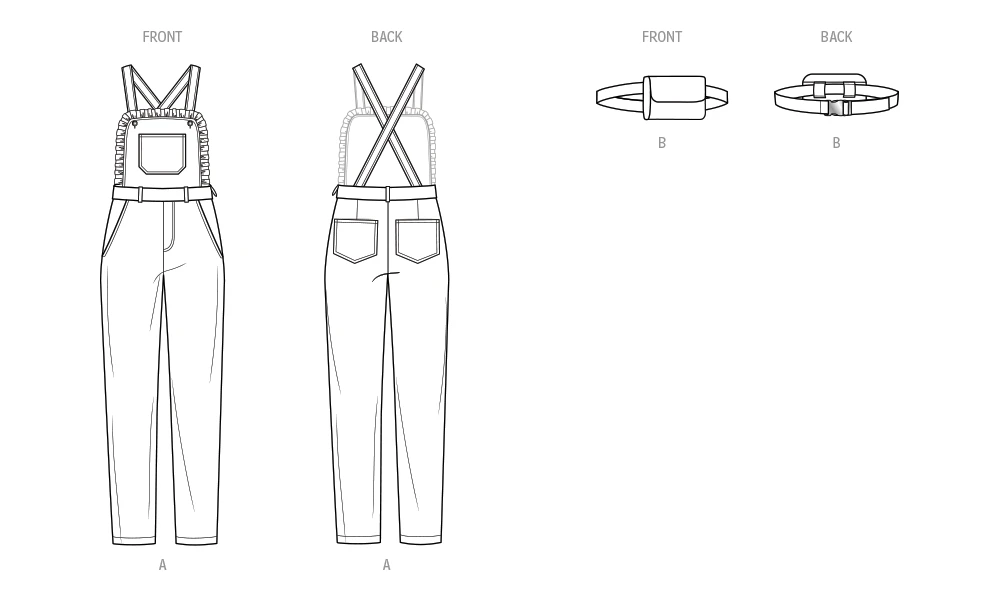 Know Me Sewing Pattern 2083 Overalls And Belt Bag By Aaronica B. Cole 5 Know Me Sewing Pattern 2083 Overalls And Belt Bag By Aaronica B. Cole - Image 5