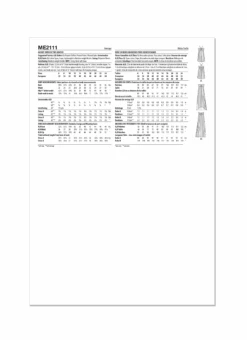 Know Me Sewing Pattern 2111 Misses' Dress By Handmade Millennial -Jaycotts Shop ME2111 envelope back