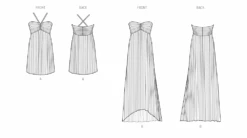 Know Me Sewing Pattern 2111 Misses' Dress By Handmade Millennial -Jaycotts Shop ME2111 line art