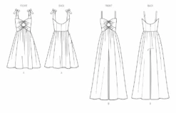 Know Me Sewing Pattern 2116 Misses' Dress And Jumpsuit By Keechii B Style -Jaycotts Shop ME2116 line art