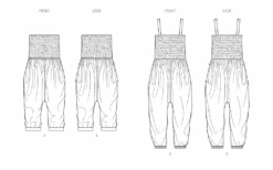 Know Me Sewing Pattern 2122 Misses' Jumpsuit By Brittany J. Jones -Jaycotts Shop ME2122 line art