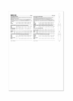 Know Me Sewing Pattern 2129 Misses' Bodysuit And Dress By Beaute' J'adore -Jaycotts Shop ME2129 envelope back