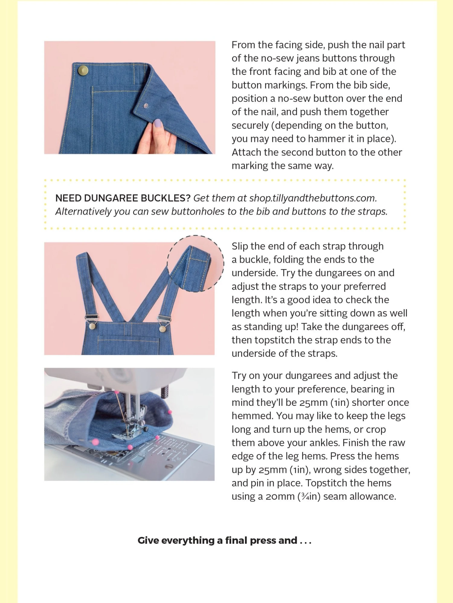 Tilly And The Buttons Mila Dungarees Pattern - 1019 13 Tilly And The Buttons Mila Dungarees Pattern - 1019 - Image 13