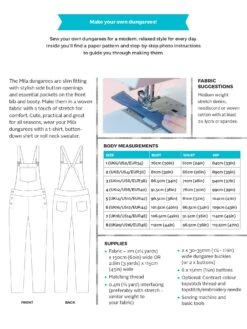 Tilly And The Buttons Mila Dungarees Pattern - 1019 30 Tilly And The Buttons Mila Dungarees Pattern - 1019 -Jaycotts Shop Mila dungarees sewing pattern envelope