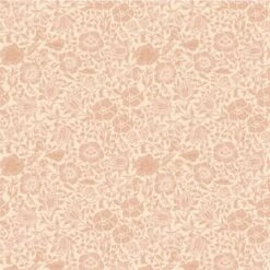 V&A Morris' Muses Organic Cotton Fabric, Mallow