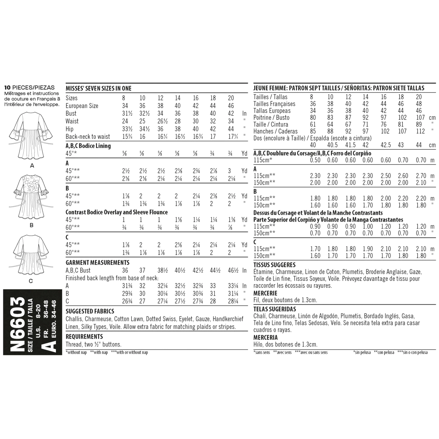 New Look Sewing Pattern 6603 Mini Dress, Tunic And Top 4 New Look Sewing Pattern 6603 Mini Dress, Tunic And Top - Image 4