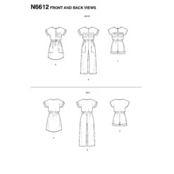 New Look Sewing Pattern 6612 Girls' Jumpsuit, Romper And Dress 6 New Look Sewing Pattern 6612 Girls' Jumpsuit, Romper And Dress -Jaycotts Shop N6612