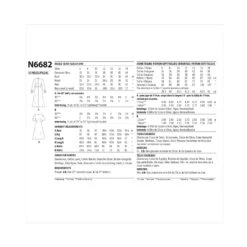 New Look Sewing Pattern 6682 Dresses -Jaycotts Shop N6682 envelope back