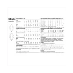 New Look Sewing Pattern 6683 Jumper Dresses -Jaycotts Shop N6683 envelope back