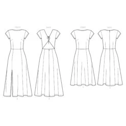 New Look Sewing Pattern 6696 Dresses -Jaycotts Shop N6696 line art