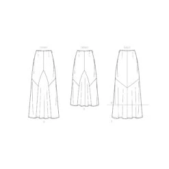 New Look Sewing Pattern 6702 Skirts -Jaycotts Shop N6702 line art