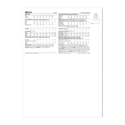 New Look Sewing Pattern 6744 Misses' Skirt -Jaycotts Shop N6744 envelope back