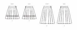 New Look Sewing Pattern 6755 Easy Sew Skirts -Jaycotts Shop N6755line art