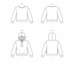 New Look Sewing Pattern 6759 And Men's Sweatshirts -Jaycotts Shop N6759line art