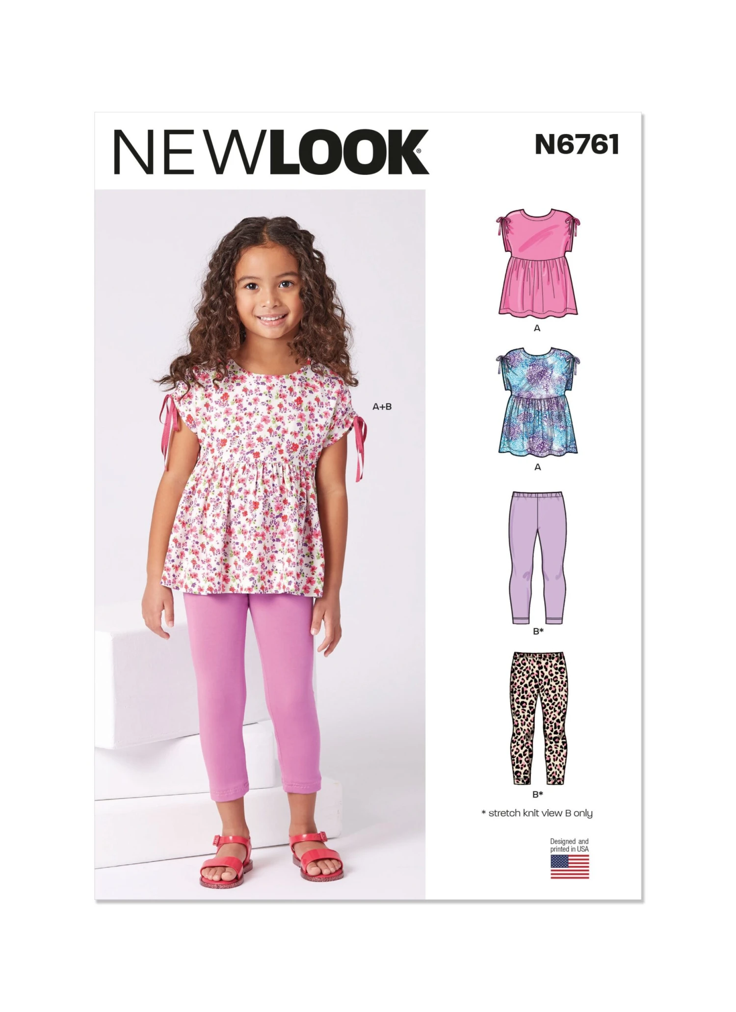New Look Sewing Pattern 6761 Children's Top And Leggings 2 New Look Sewing Pattern 6761 Children's Top And Leggings - Image 2