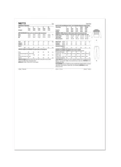 New Look Sewing Pattern 6772 Unisex Knit Top And Pants -Jaycotts Shop N6772 envelope back