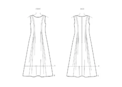 New Look Sewing Pattern 6778 Dress In Two Lengths -Jaycotts Shop N6778 line art