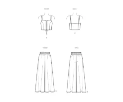 New Look Sewing Pattern 6779 Bra Top And Pants -Jaycotts Shop N6779 line art