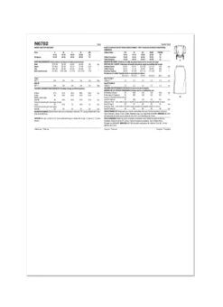 New Look Sewing Pattern 6782 Knit Top And Skirt -Jaycotts Shop N6782 envelope back