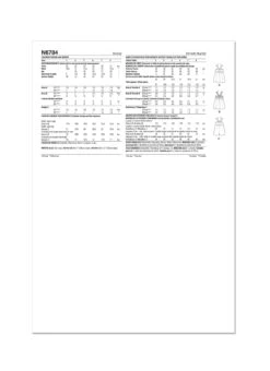 New Look Sewing Pattern 6784 Children's Dresses And Romper -Jaycotts Shop N6784 envelope back