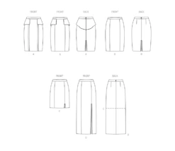 New Look Sewing Pattern 6792 Misses' Skirts -Jaycotts Shop N6792 line art