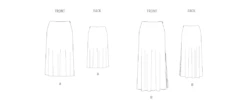 New Look Sewing Pattern 6793 Misses' Skirt In Two Lengths -Jaycotts Shop N6793 line art